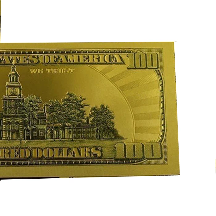 

2Pcs Dollar Commemorative Banknote just crafts Not real currency Prop money Special design unique style Gold Foil Paper Toy Bar