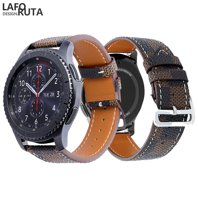 Laforuta 22 мм кожаный ремешок для часов Samsung Gear S3 Frontier Bnad классический Ремешок Браслет
