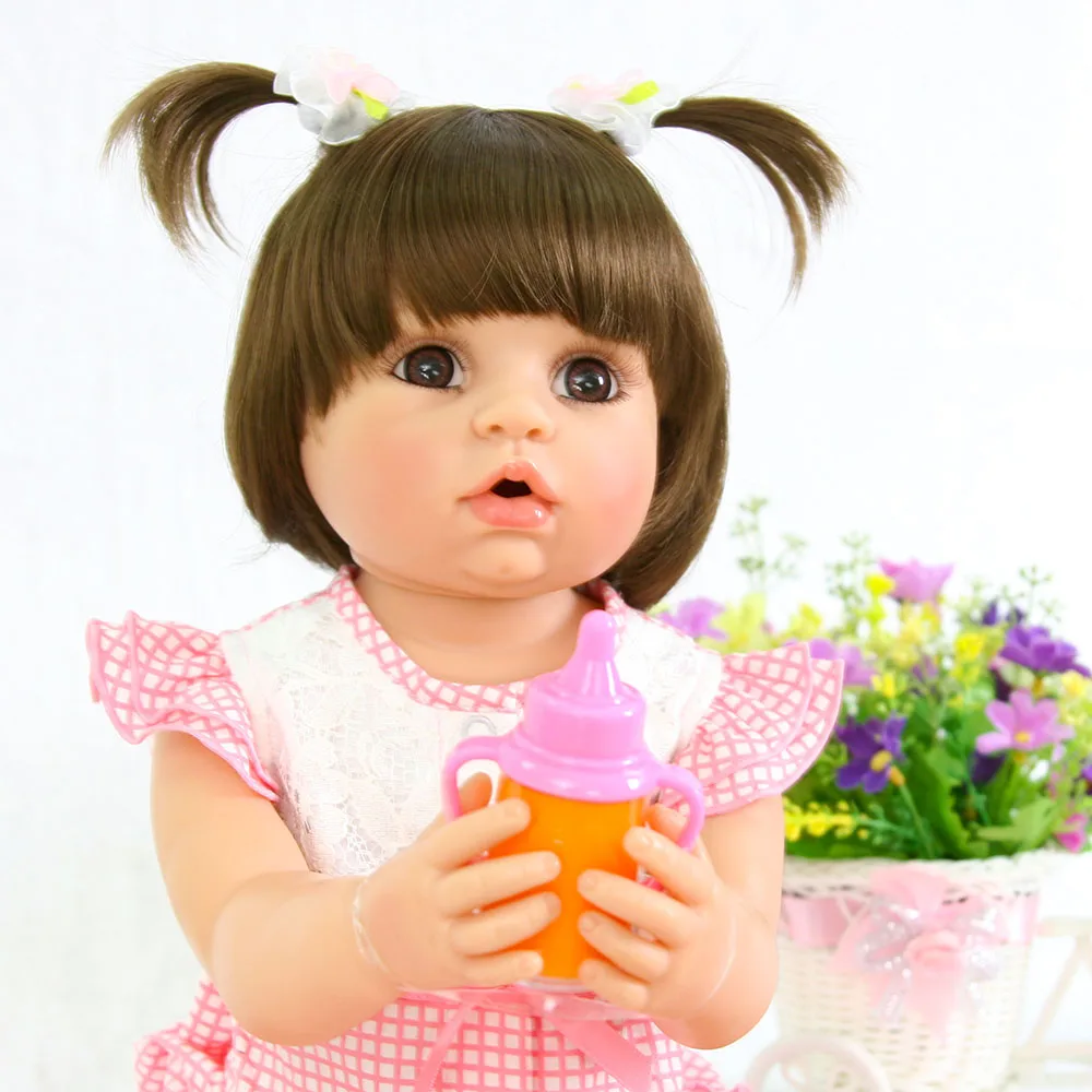 

Bebes reborn adorable girl dolls 56cm full vinyl silicone reborn baby dolls can bathe princess toddler newborn baby doll gift