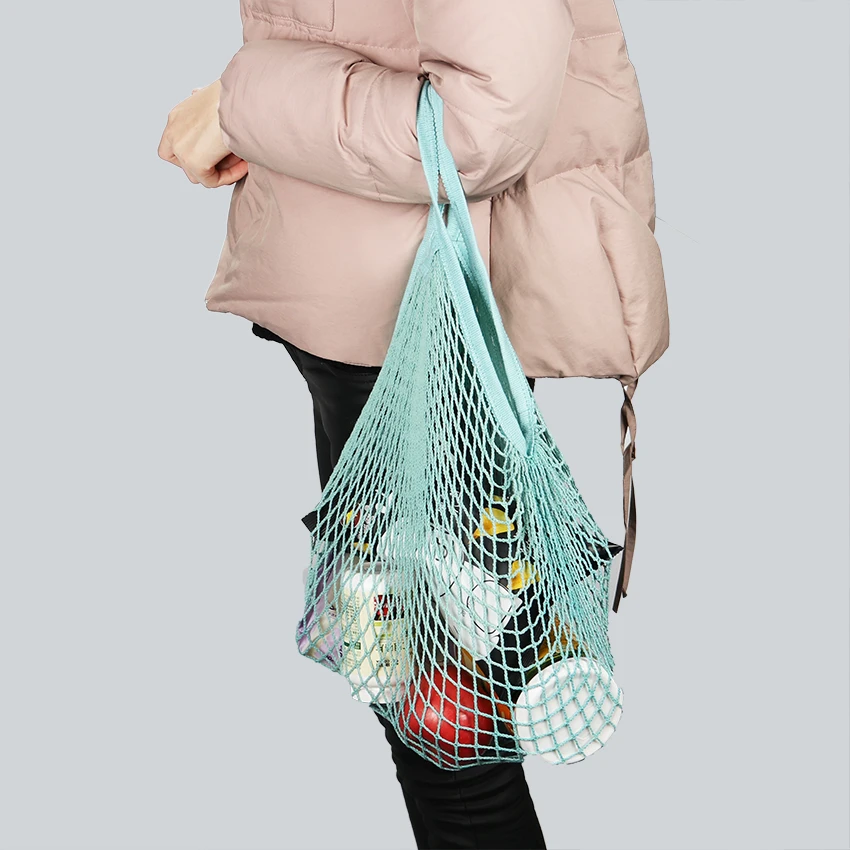 1PC Environmental Protection Reusable Fruit Shopping Bag String Grocery Shopper Cotton Tote Mesh Woven Net Bag 1PC Environmental Protection Reusable Fruit Shopping Bag String Grocery Shopper Cotton Tote Mesh Woven Net Bag