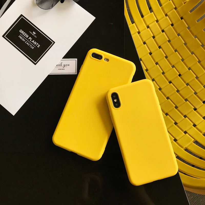 Case For iPhone 6 7 8 Candy yellow Colors Soft TPU luxury Cover Silicon Phone Cases For iPhone 6 6s 7 8 Plus X XS MAX XR Coque Case For iPhone 6 7 8 Candy yellow Colors Soft TPU luxury Cover Silicon Phone Cases For iPhone 6 6s 7 8 Plus X XS MAX XR Coque