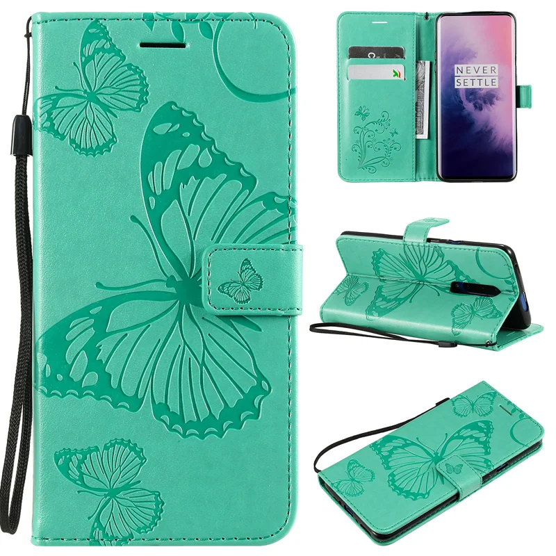 

3D Butterfly PU Leather Flip Wallet Case For Oneplus 7 Pro Cases Funda Case For Oneplus 6 6T 7 Wallet Book Bag Cover Coque<