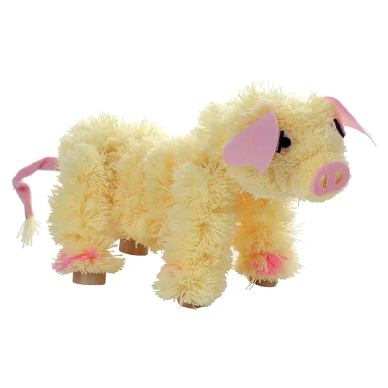 

Lovely Toy Pull String Puppet Piggy Stuffed Marionette Toy Joint Activity Doll Festival Gift