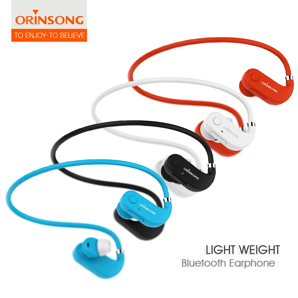 Light weight memory steel earphone Bluetooth earphones Wireless Stereo neckband Deep bass neckband with Microphonefor phone01
