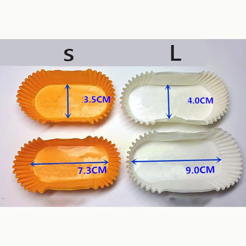 600 шт. маффиновая бумага для кексов 7-9 см овальная обертка для хлеба вкладыши отпустите масляные бумажные вечерние Кондитерские коврики для выпечки инструменты чашки формы