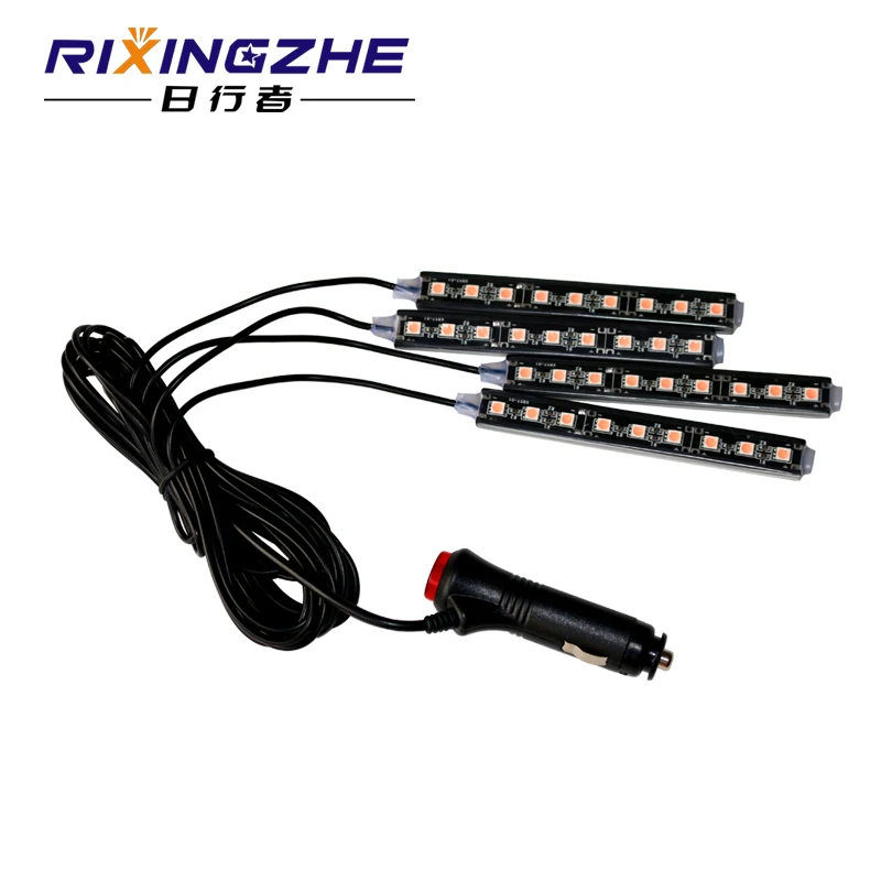 

A drag four car styling interior decorative lights cigarette lighter switch colorful 5V LED car atmosphere lights