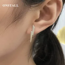 Темный сон 925 стерлингового серебра личности преувеличенные молнии уха ювелирные изделия Новые экзотические стерлингового серебра Ретро старые серьги 3019