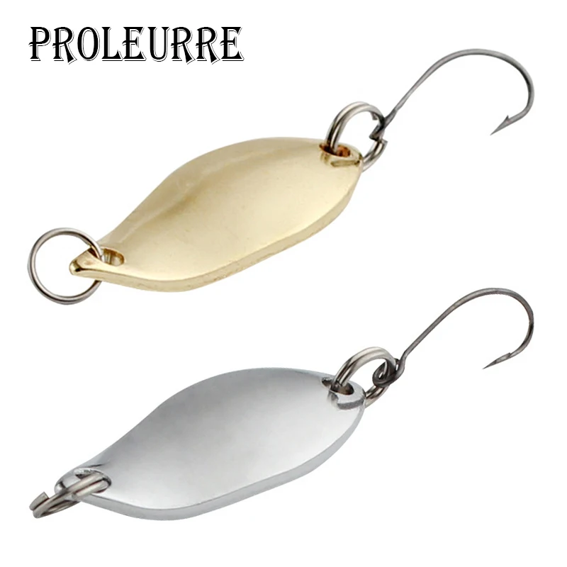 1pcs Gold Silver Fishing Lures Wobbler Spinner Baits Spoons Artificial Bass Hard Sequin Paillette Metal Steel Hook Tackle Lures