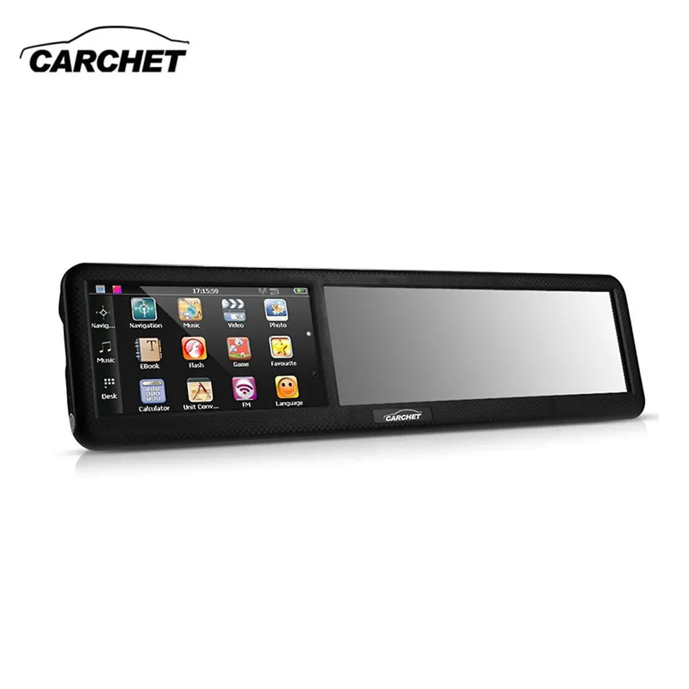 

CARCHET 4.3"HD Europe Car GPS Tracher Rear view Mirror GPS-Navigation Capacitive screen 8GB/128MB Bluetooth2.0 AV-IN MP4 HOTTEST