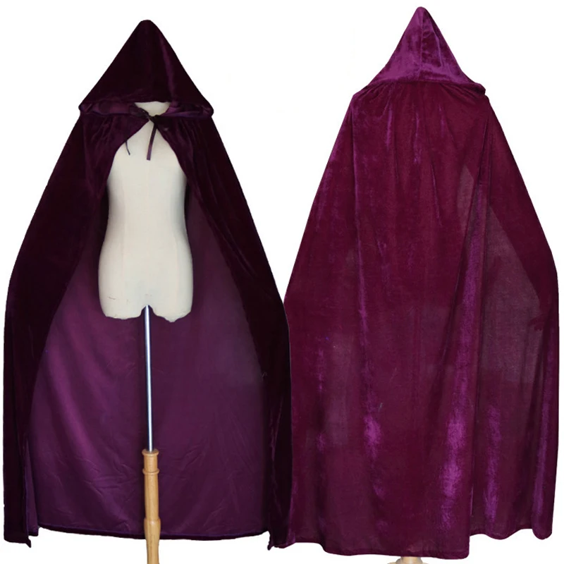 Хэллоуин смерть плащ-накидка для взрослых Косплэй костюм детский костюм черного цвета волшебника халат Плащ вампир плащ