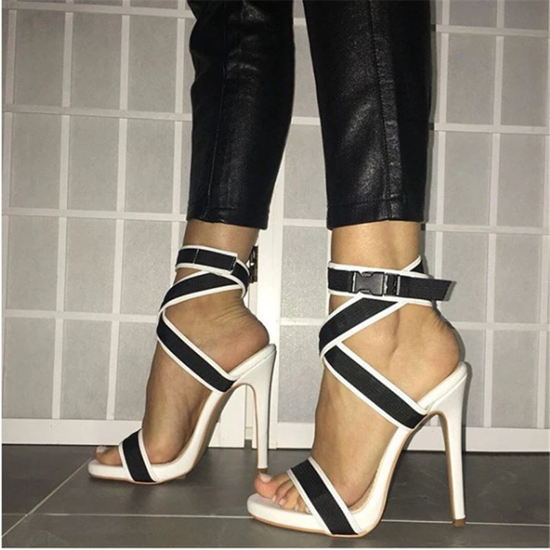 

2019 spring and summer new sexy stiletto high heel sandals open toe fashion wild women's shoes.