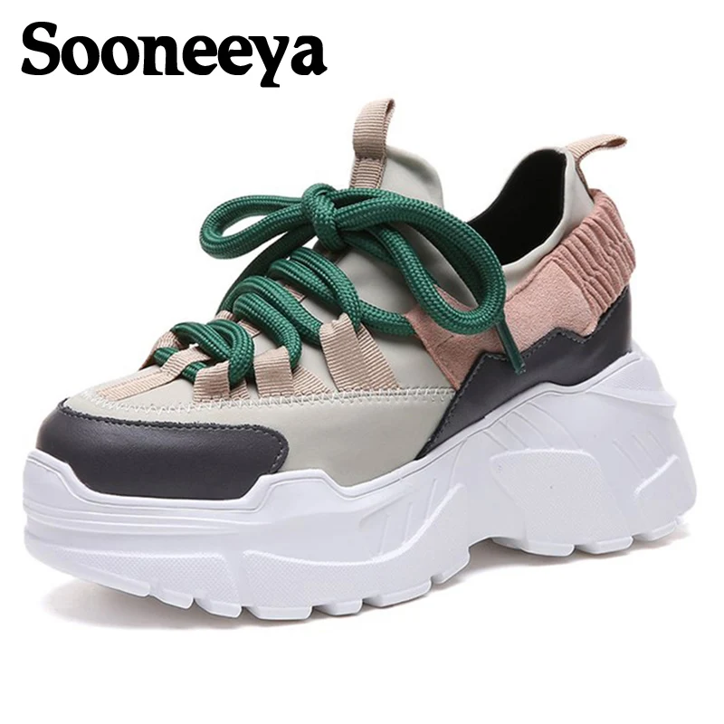 Sooneeya 2019 весна осень женская повседневная обувь удобная на платформе женские