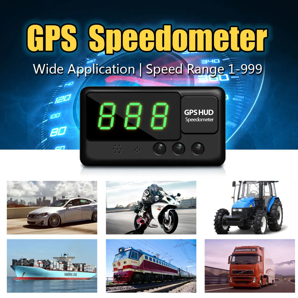 Vjoycar C60 Универсальная автомобильная HUD GPS Скорость ometer Head Up Дисплей лобовое стекло