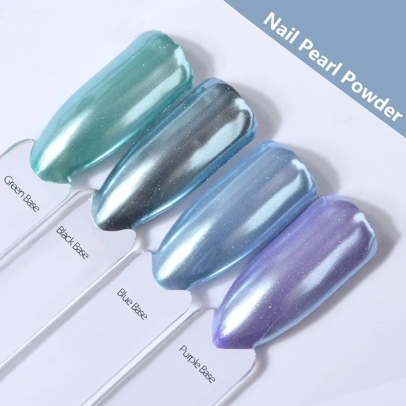 2G/Box DIY Diamond Mermaid Pearl Mermaid Matte White Nail Art Glitter Chrome Powder Dust for UV Gel nail powder nail glitter nail decoration nail decorations nail powder set