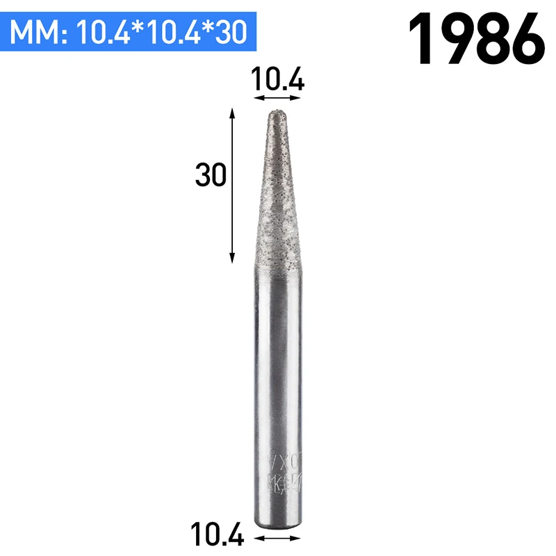 HUHAO 1 шт. Камень Гравировальный Бит камень машина резак ЧПУ маршрутизатор бит для камня резьбы инструмент гальванические Алмазная Концевая мельница - Длина режущей кромки: 1986