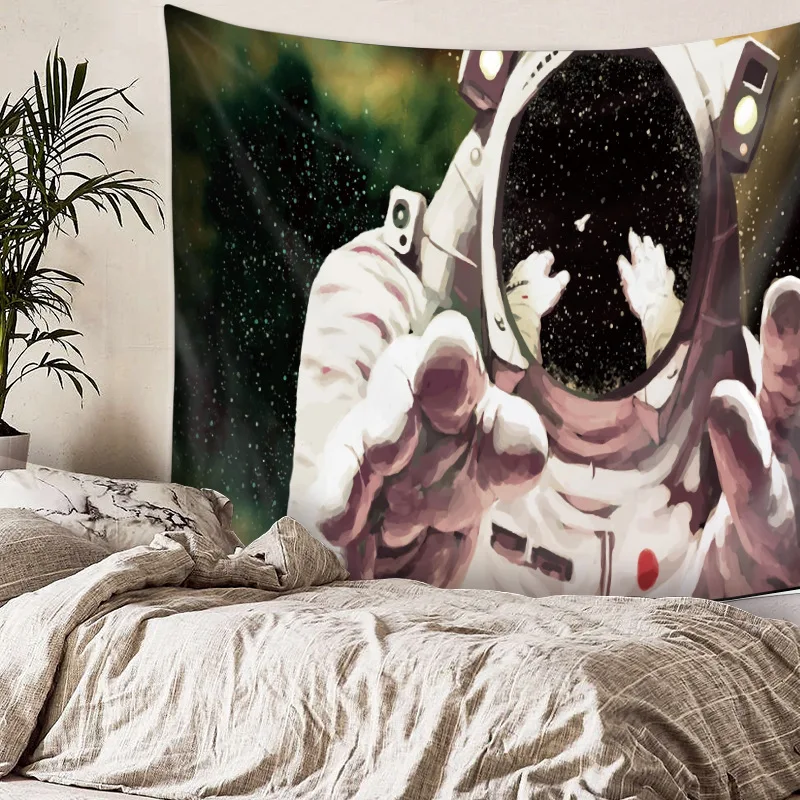 

Starry Sky Astronaut Wall Decor Tapestry Mandala Fabric Hippie Boho Psychedelic Tapestry Tenture Murale Tapiz Wall Carpet Cloth