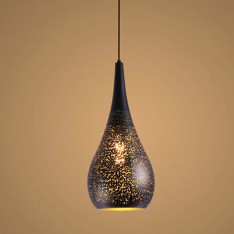 

Nordic Creative Iron Art Crack Pendant Light Long Gourd Vintage Loft Industrial Lamp LED Indoor Restaurant Cafe Bedroom Kitchen