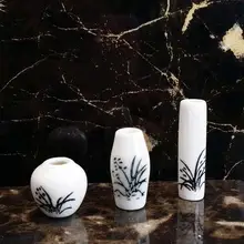 Dongzhur 3 шт./компл. мини Белая орхидея Керамика фарфоровые бутылки DIY кукольный домик 1:12 аксессуары Миниатюрный Кукольный дом Комплект