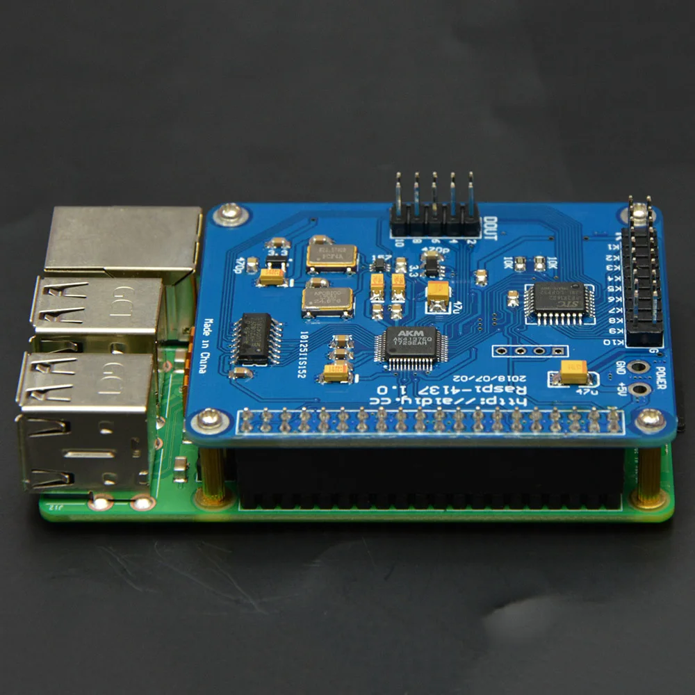 Raspi 4137 Raspberry Pi цифровой вещательный сетевой плеер поддерживает 32 бит 384K DSD256 без