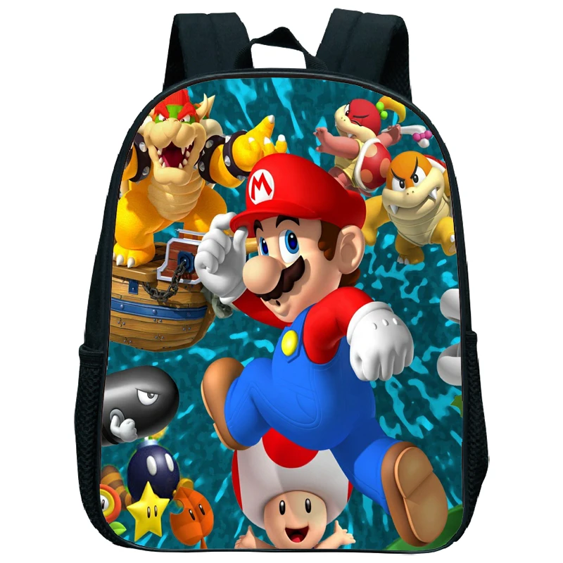 New Hot Super Mario Smash Bros Children School Bag Baby Small School Bags Kindergarten Schoolbag Cute Kids Backpacks Kawaii - Цвет: 14