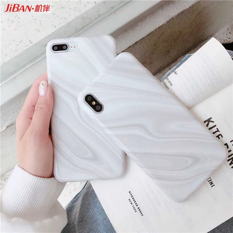 JIBAN Grey Phone Case for Apple Iphone X Mobile Shell 6/6s/8/xr/xsmax IPhone7plus IPhone XS Tide Cover Capa |