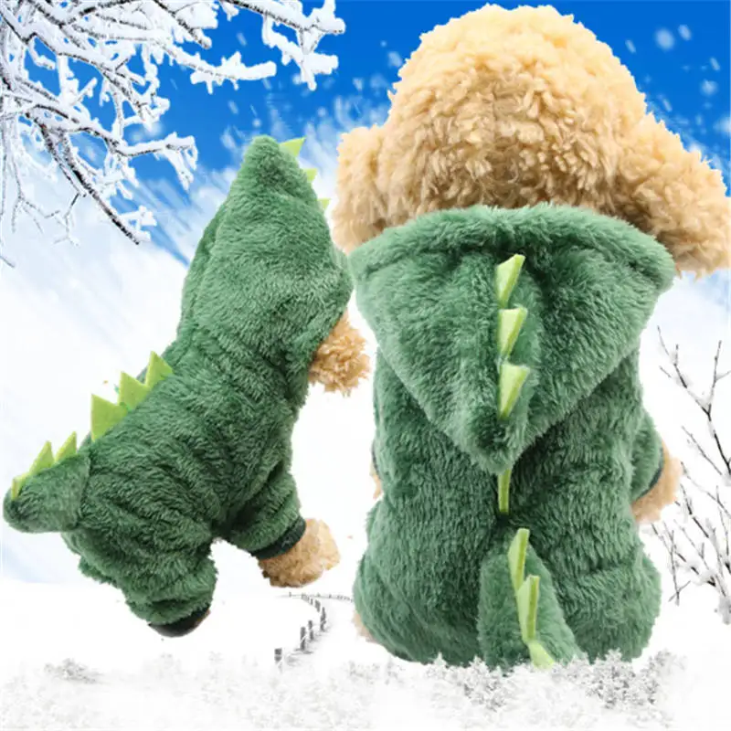 Теплая одежда с принтом в виде собак Щенок наряд куртка для питомца, кошки пальто Зимний мягкий свитер Костюмы для маленьких собак чихуахуа