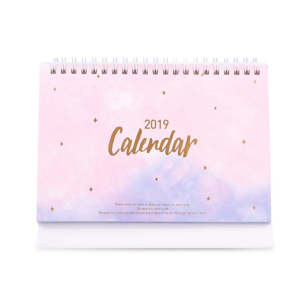 

Practical Calendar 2019 Paper Desk Calendar Office Lovely Folding Calendar Supplies