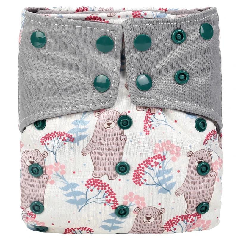 

[simfamily] 1PC Reusable Bamboo Charcoal Cloth Pocket One Size Nappy Diaper Cover