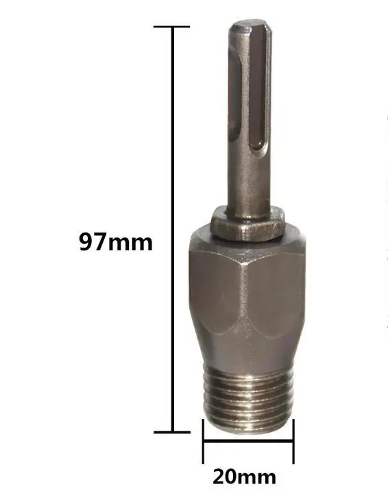 1 шт. для алмазных мокрой коронки адаптер от M22* 2,5 разъем к SDS-PLUS для мокрой алмазной коронки с помощью - Цвет: 97mm