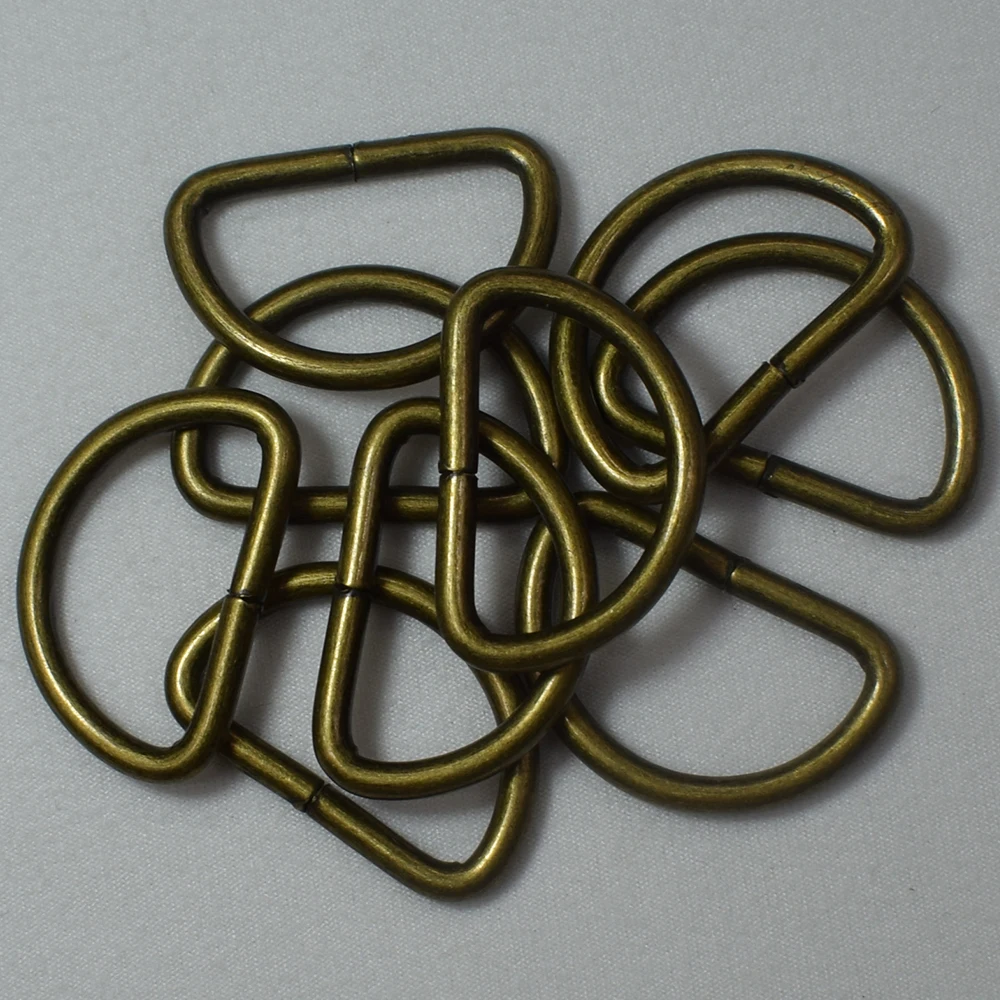 

20PCS Pack Metal Dee D Ring Buckle Webbing Backpack Bag Shoes Parts Leather Craft Strap Pet Collar Sewing Accessories