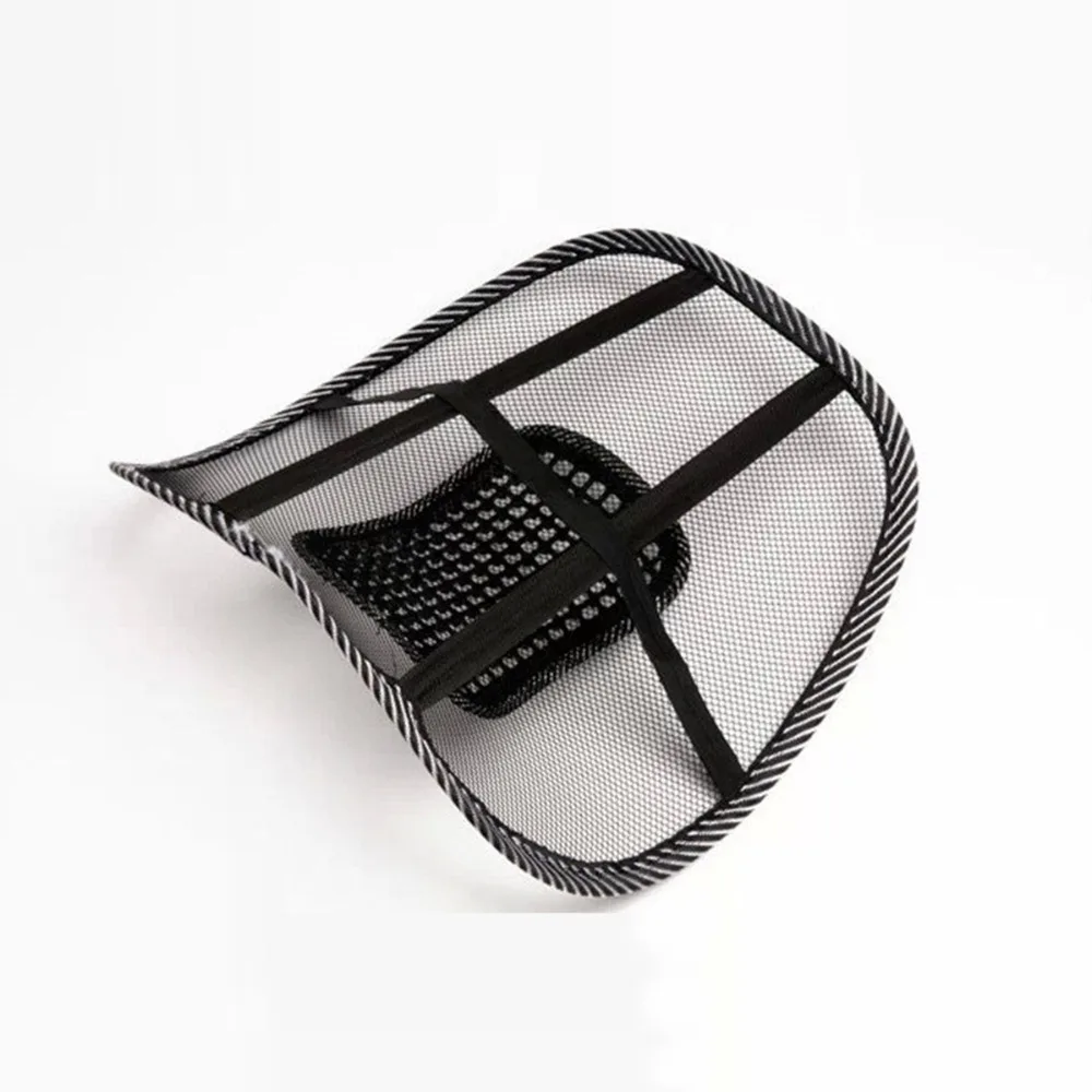Черный сетчатый Поясничный Бандаж для спины, Офисная домашняя Автомобильная подушка на спинку стула, задний Поясничный массажный стул, подушка, крутая