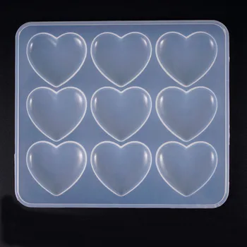 

1 PCS Translucent Heart Silicone Mold DIY Jewelry Making Tool Moulds UV Epoxy Resin Decorative Craft Wholesale