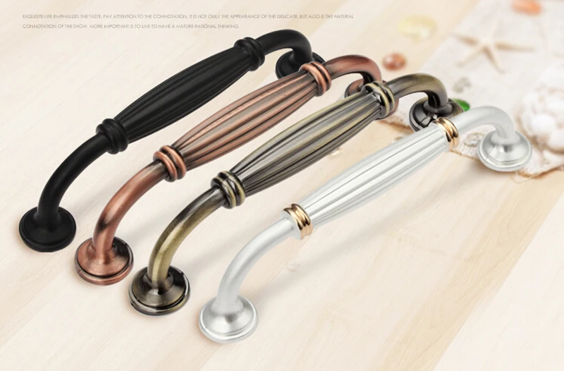 96mm 128mm antique red copper color furniture handle