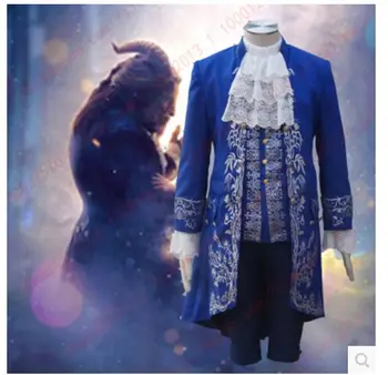 

Free shipping Beauty and the Beast Prince Movie Cosplay Costume Full Set role-playing praty show For Adult Men