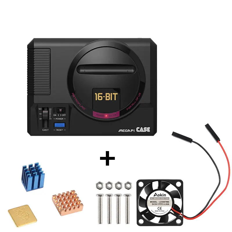Sddcдля Raspberry Pi 3 Retroflag MEGAPi чехол/игровой контроллер функциональная кнопка для Raspberry Pi 3 B Plus(3B+)/3B/2B Новинка - Цвет: Case with Heatsink