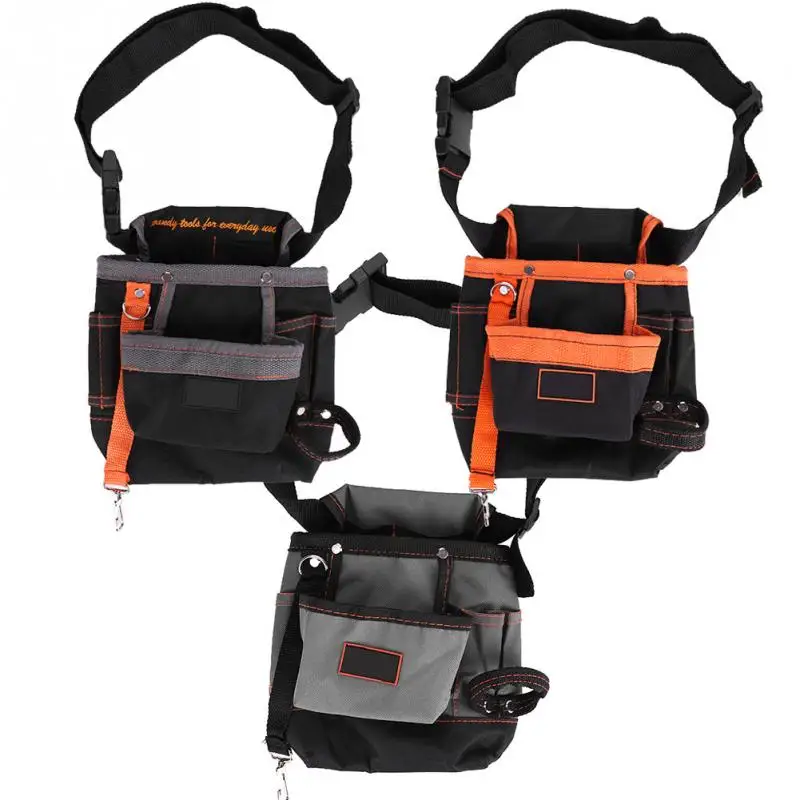 

8 Pockets Belt Tool Bags Adjustable Portable Pouch Electrician Bag Oxford cloth Waist Tool Bag