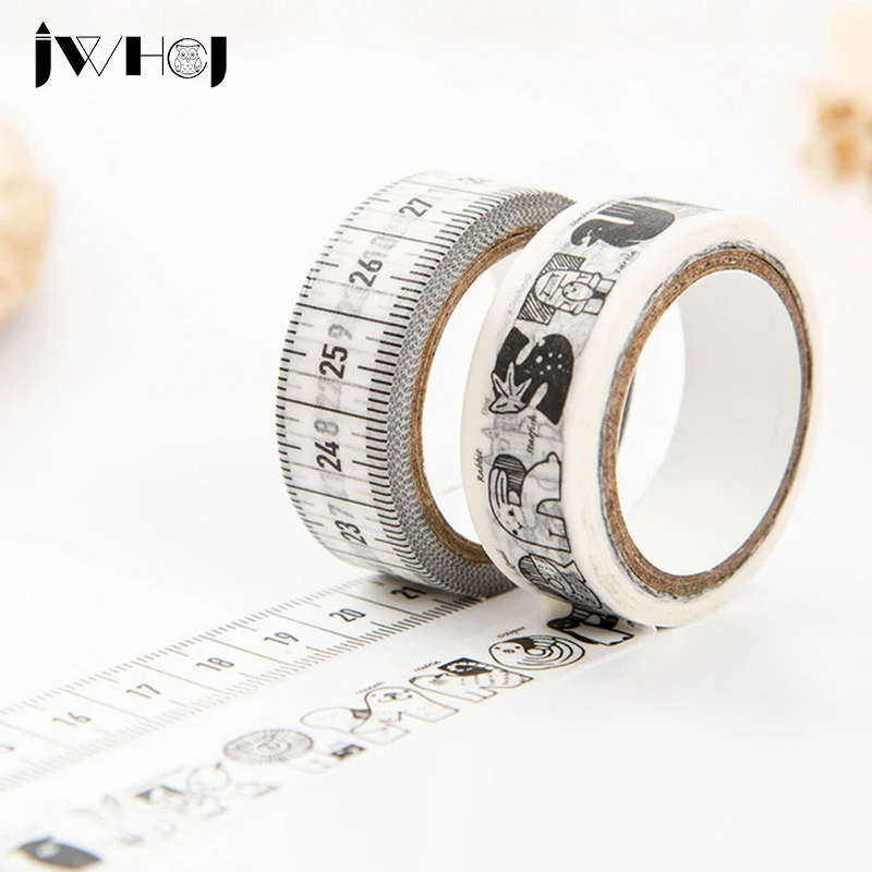 1 х JWHCJ черно белое животное 5 см м васи лента дети любят DIY дневник декоративная