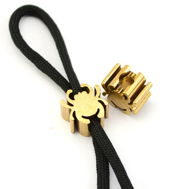 Diy-Knife-Beads-Material-Making-Knife-Handle-MICROTECH-Spider-Keychain-Pendant-EDC-Symbol-Brass-Knife-Lanyard