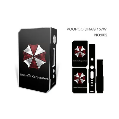 Аксессуары для электронных сигарет, защитный футляр для вейпа, ПВХ материал, наклейка s для Voopoo 157W TC Box Mod - Цвет: 002
