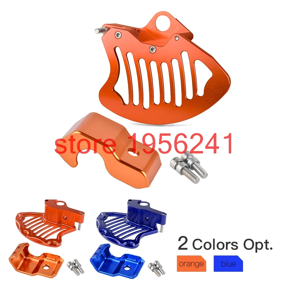 

NICECNC Front Brake Disc Rotor Guard & Lower Right Fork Protector For KTM 150 250 300 350 400 450 500 525 530 XCW XCFW EXC 2015