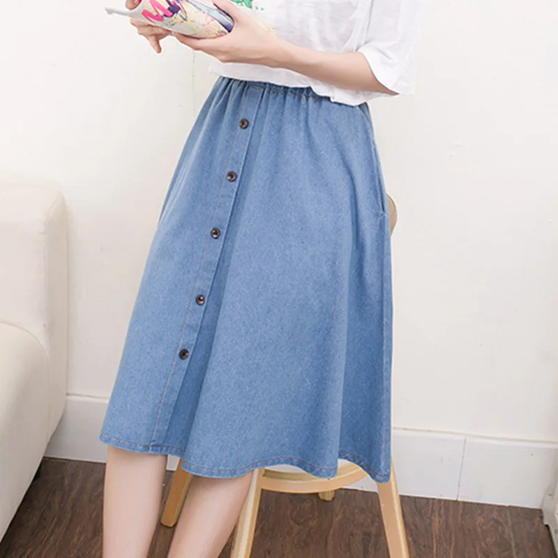 Fashion-Women-Denim-Skirt-2017-Summer-New-Plus-Size-S-XXXL-Elastic-Waist-Knee-Length-Female (3)