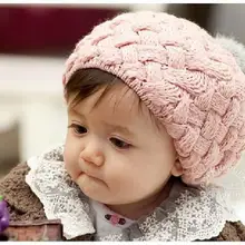 Осенне-зимняя шерстяная шапка для мальчиков и девочек, вязаная крючком шапка для новорожденных, детская шапочка, свитер для малышей, вязаный берет для детей
