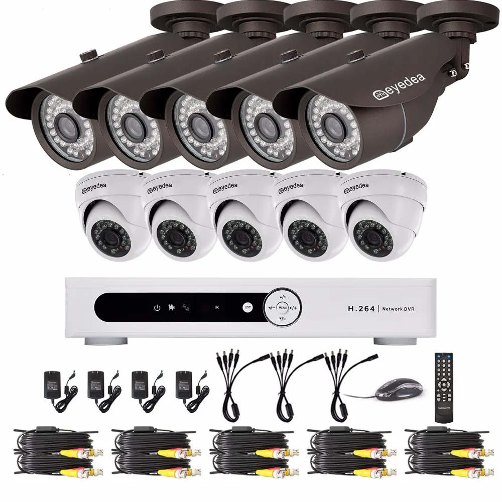 

Eyedea 16 CH Video DVR 1080P 5500TVL Bullet Dome Outdoor CMOS LED Night Vision Business CCTV Security Camera Surveillance System