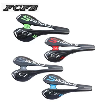 

FCFB carbon saddle 3K glossy/matte full Carbon Fiber Bicycle Saddle Bike Seat super light cycling bike par275*143mm 110g road