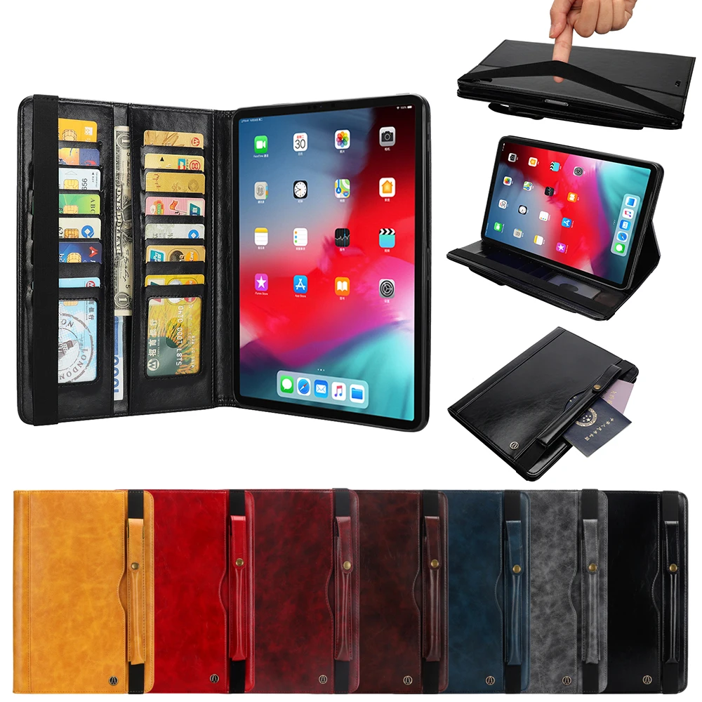 

Flip Stand Leather Magnet Smart Pencil Holder Funda Shell Capa Cover Case For Apple iPad Pro 12.9 2018 12.9" Tablet + Film + Pen