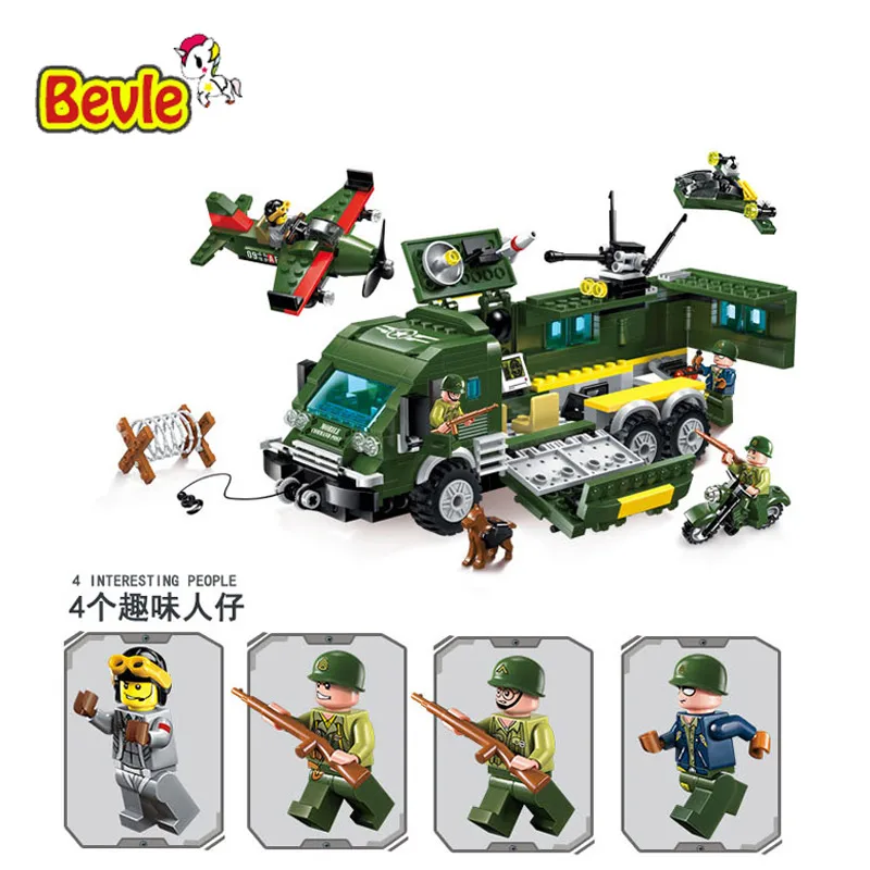 

Bevle Enlighten 1709 Military Series Fighter Attacke Armored Cars Building Block Compatible With Lepin SWAT Toys