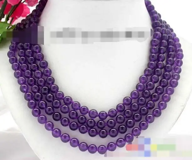 

song voge gem nanJ0274 nature amethyst round crystal necklace