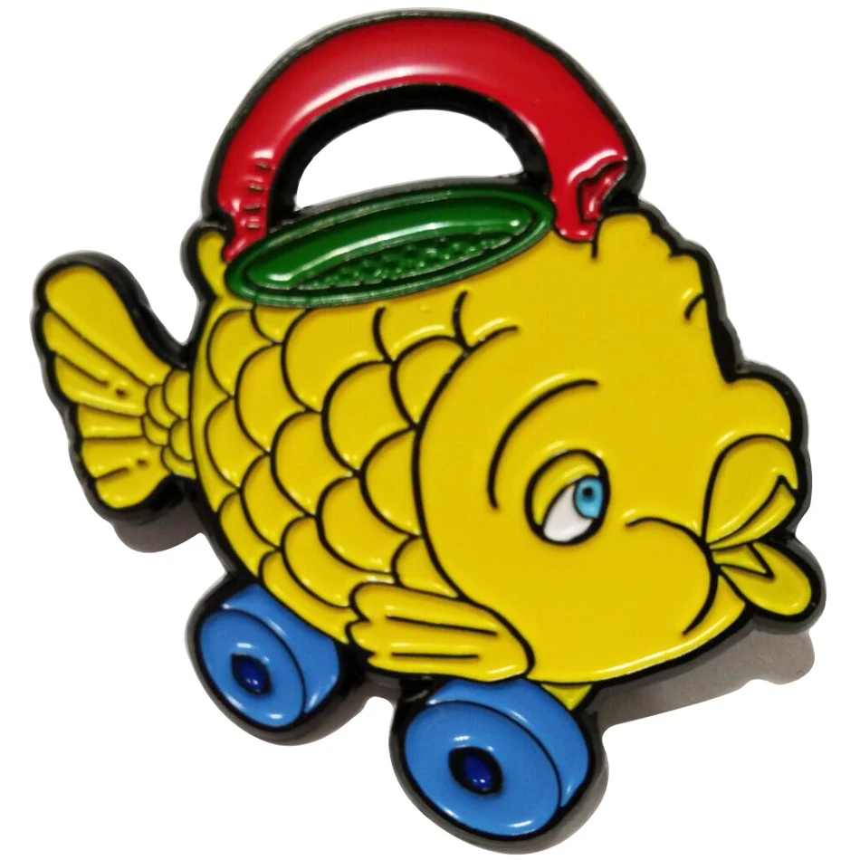 Custom cheap badge promotion custom metal small fish badges | Дом и сад