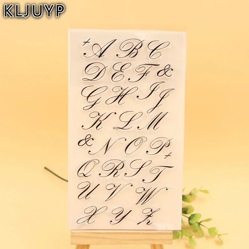 

KLJUYP Alphabet Transparent Clear Silicone Stamp/Seal for DIY scrapbooking/photo album Decorative clear stamp sheets