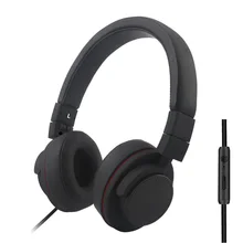 GORSUN HiFi Регулируемая Гарнитура Наушники 3.5 мм Проводной Складные Наушники с Микрофоном Регулятор Громкости для Телефона Компьютере